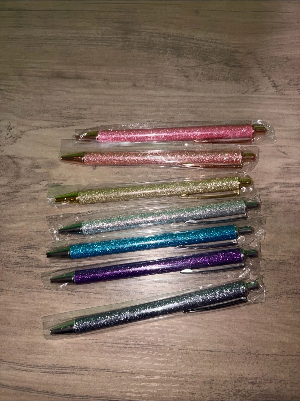 🆕💜 7 Funny Glitter Pens Set Days of the Week Sarcastic Adult Humor